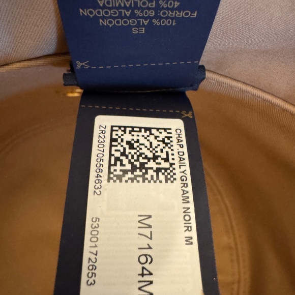 LOUIS VUITTON Bucket Hat Daily Glam Black Beige M7164M MED - Picture 10 of 13